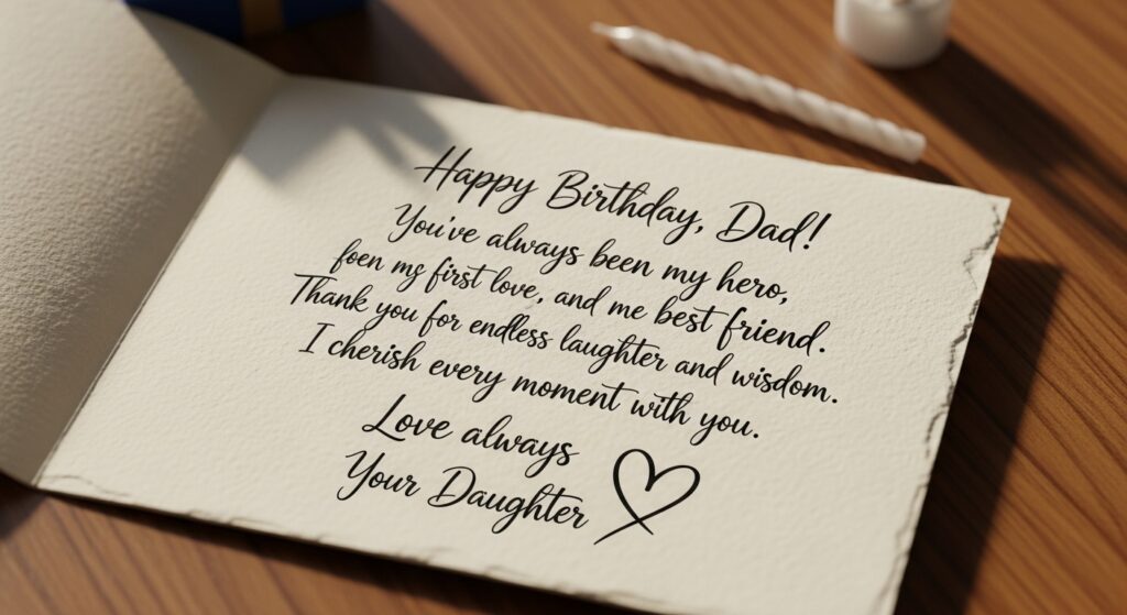 heart touching father birthday wishes from daughter