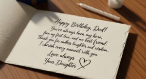 heart touching father birthday wishes from daughter